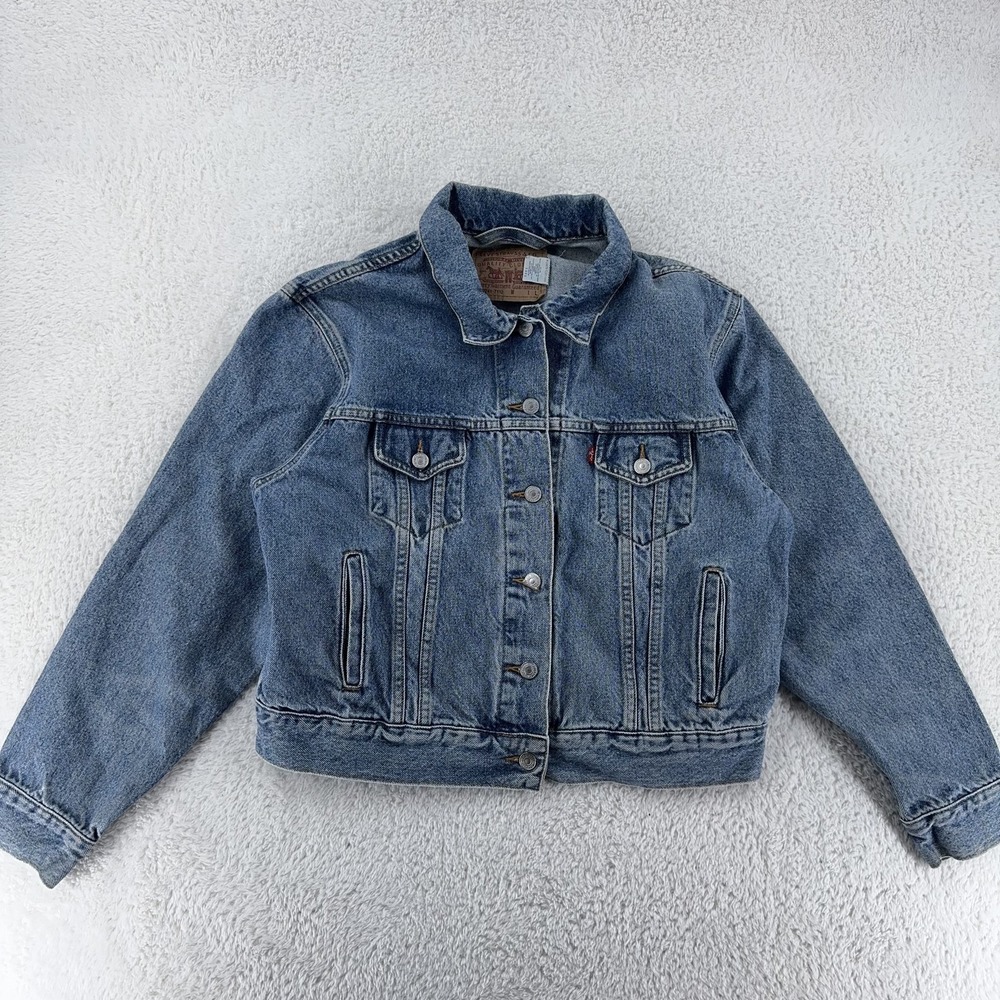 Vintage 90s Levis Denim Trucker Jacket Mens M‎ 77441-7112 Classic USA